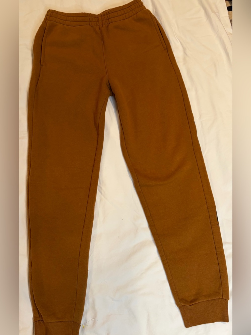 Carhartt Boys L 14-16 Brown Logo Fleece Jogger Sweatpants EUC